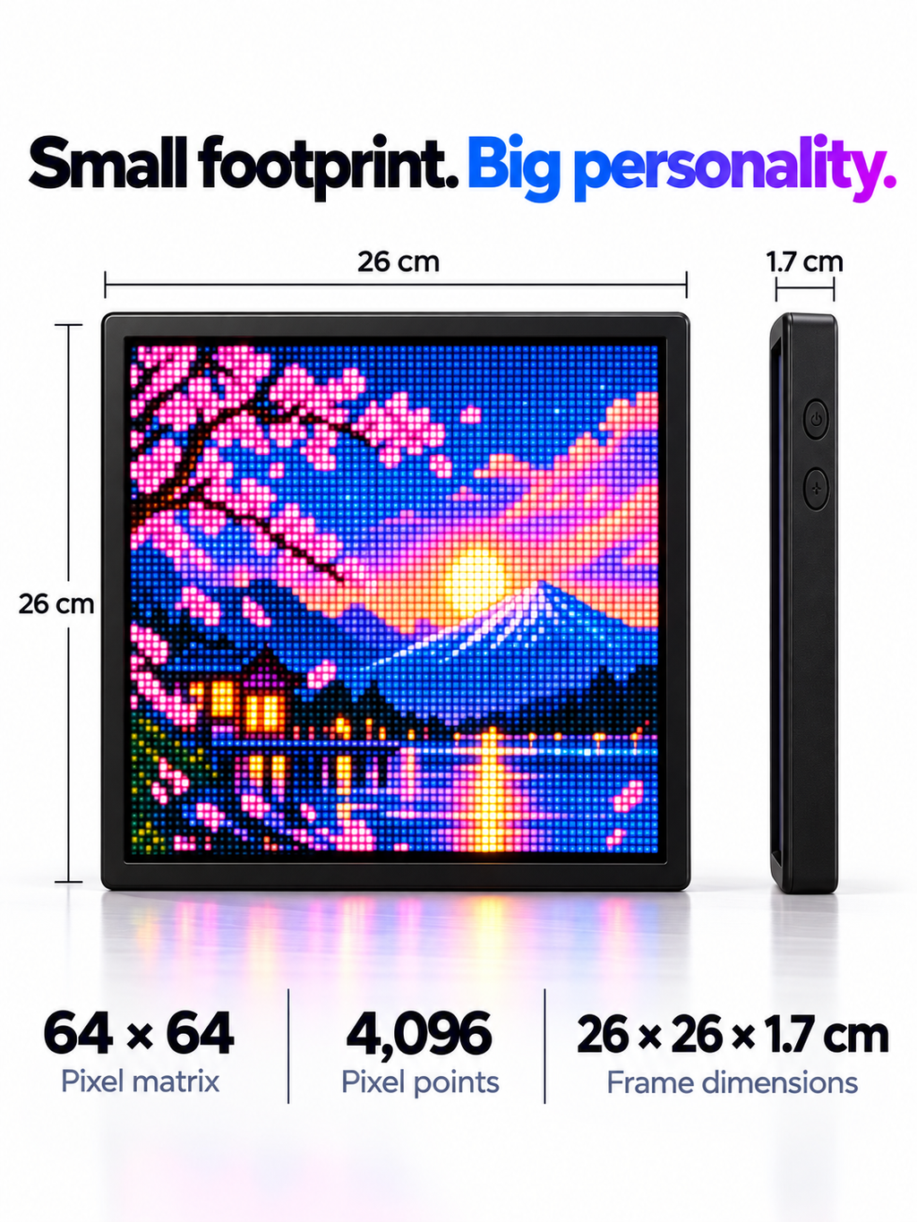 Smart LED Pixel Art Display — Bluetooth App Control | 20cm & 26cm