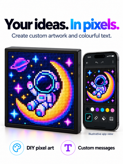 Smart LED Pixel Art Display — Bluetooth App Control | 20cm & 26cm